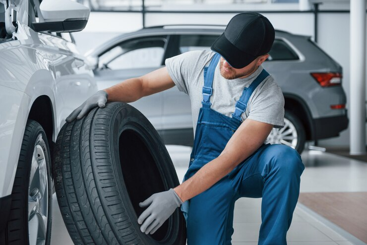 Examining Tires for Wear, Tread Depth, and Inflation: