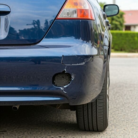 Car tear on the back of a car