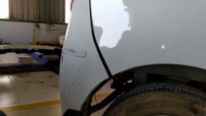 Gap in car bumper