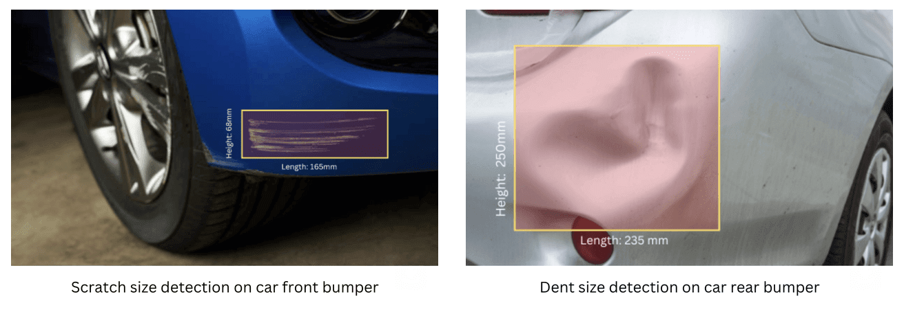 Damage size detection using Inspektabs AI