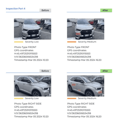 Incremental damage detection using Inspektabs AI