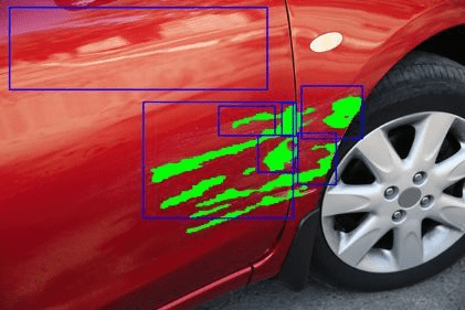 Damage detection using an ensemble of object detection and segmentation