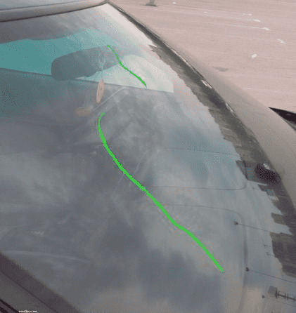 Detecting windshield crack using the segmentation model