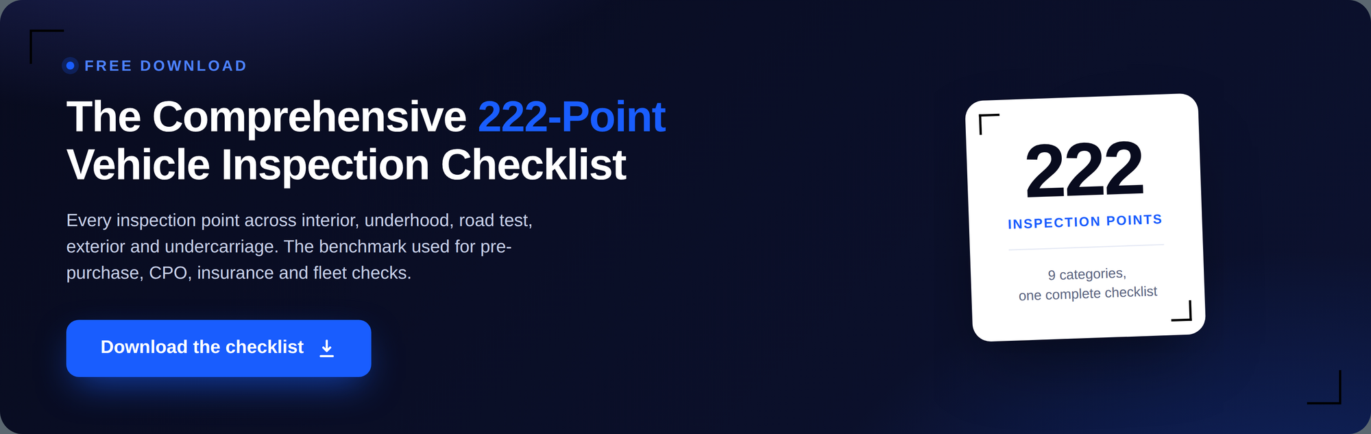 Download Vehicle inspection checklist